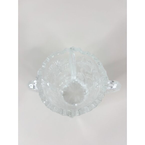 VTG Higbee 6" Paneled Glass "Thistle" Celery Vase w/ Double Handles Clear EUC - Picture 5 of 9